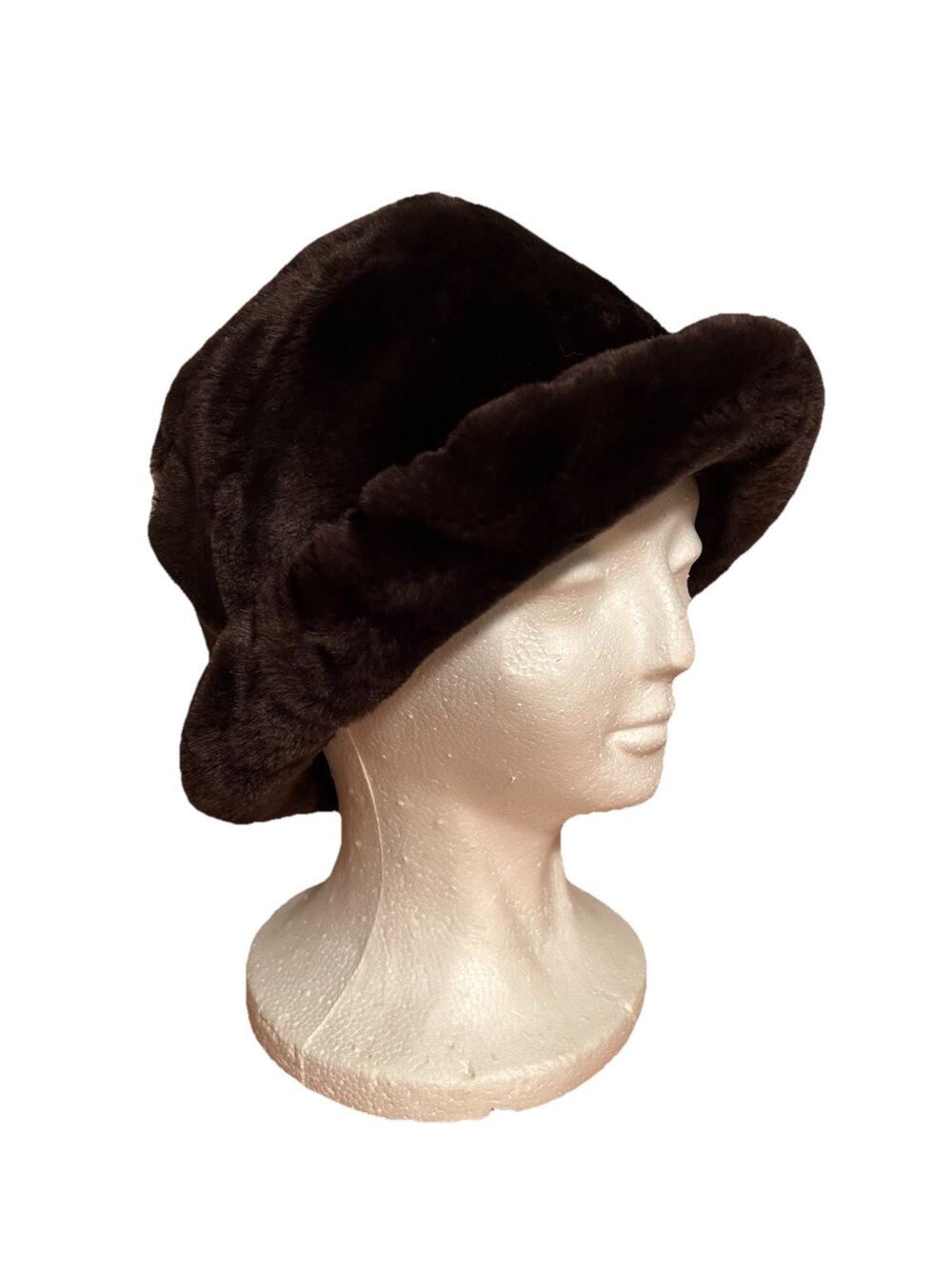 Vintage Betmar New York Bucket Hat Chocolate Brown Made in USA Artsy 90s F26